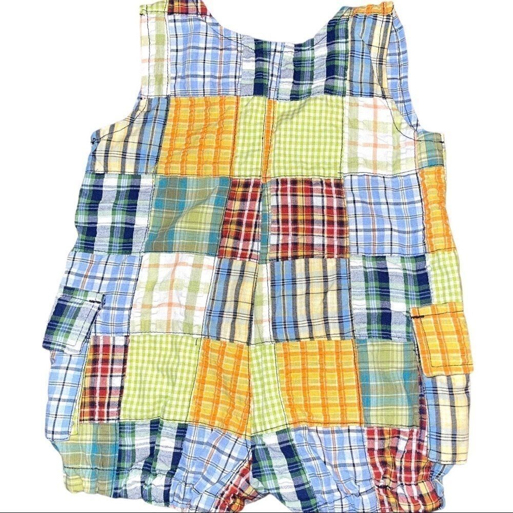 ‎4/$25 B.T. Kids Patchwork Romper - Picture 5 of 5